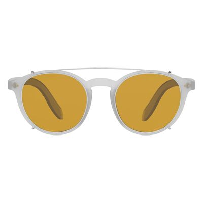 Gafas para computadora con bloqueo de luz azul Foxmans: la lente de uso diario de Lennon con clips de alta resistencia (marco de cristal) para hombres y mujeres