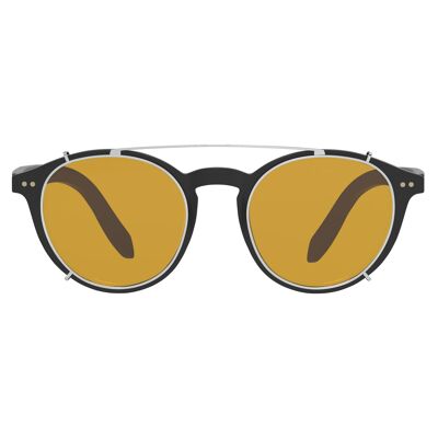 Gafas para computadora con bloqueo de luz azul Foxmans: la lente de uso diario de Lennon con clips resistentes (marco negro) para hombres y mujeres