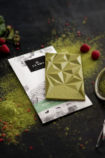 Chocolat Blanc Matcha & Framboises 16