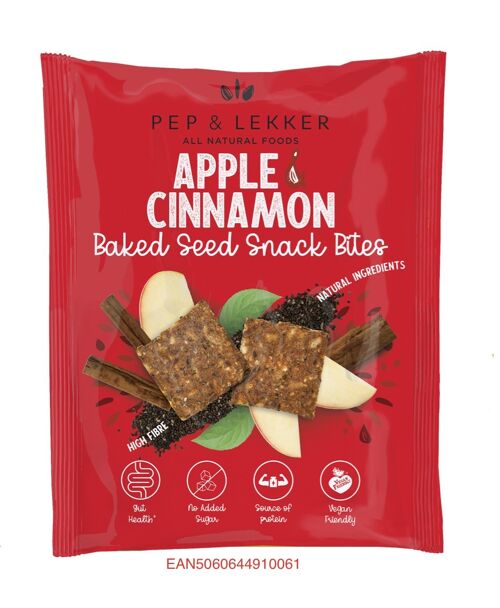 Apple & Cinnamon Prebiotic Baked Seed Snack Bite - 30g