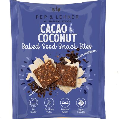 Bocadillo de semillas horneadas prebióticas de cacao y coco - 30 g