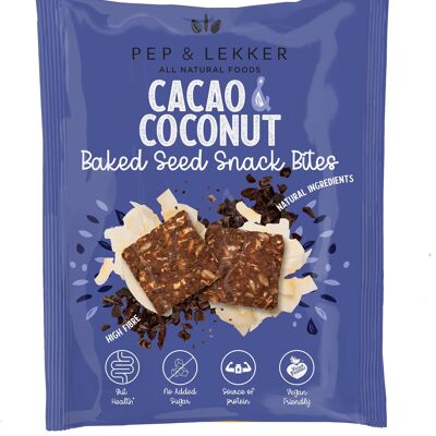 Bocadillo de semillas horneadas prebióticas de cacao y coco - 30 g