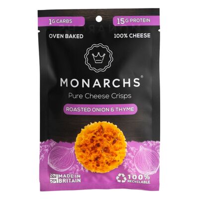 Patatas fritas de queso puro Monarchs - Cebolla asada y tomillo