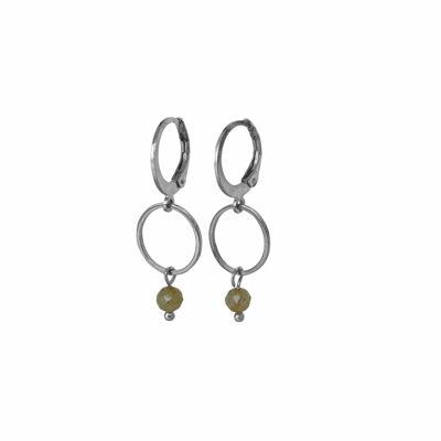 Earrings Labradorite - Silver