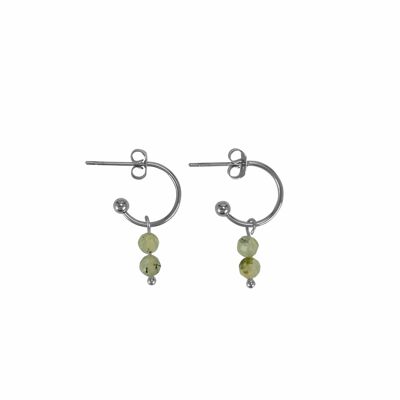 Earrings Prehnite - Silver