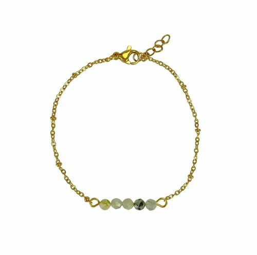 Bracelet Prehnite - Gold