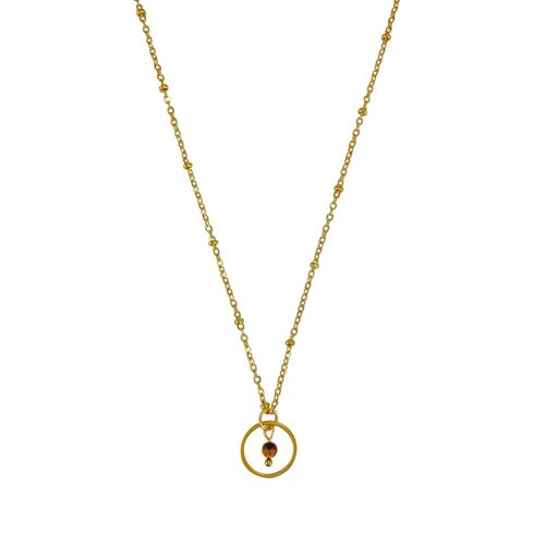 Necklace Tigereye Ring - Gold