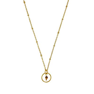 Necklace Tigereye Ring - Gold