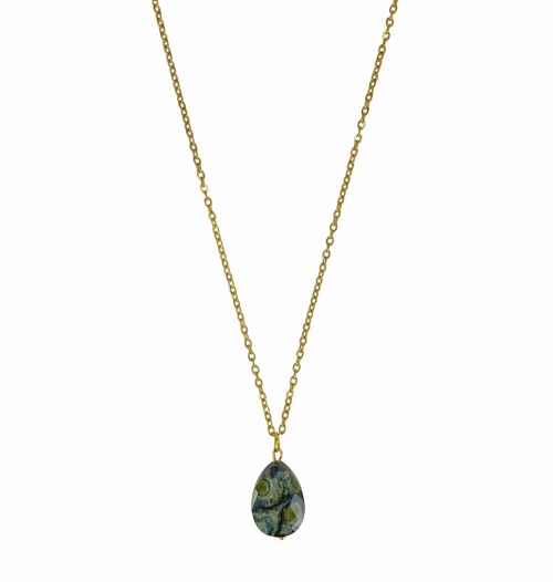 Necklace Kambaba Jasper - Gold