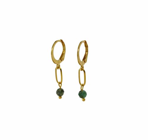 Earrings Emerald - Gold