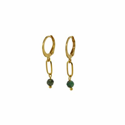 Earrings Emerald - Gold