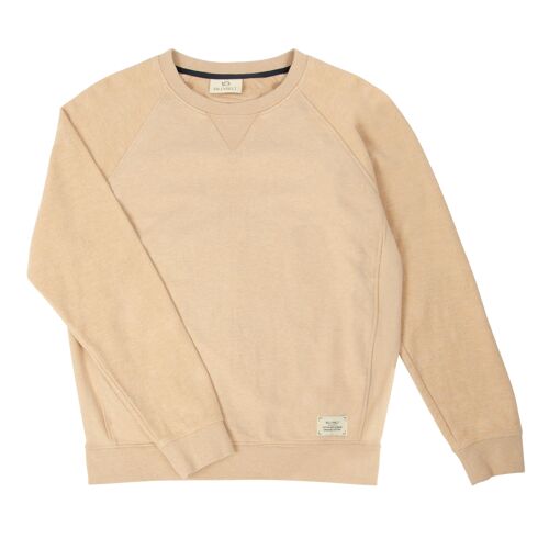 Sweatshirt 100% coton biologique Casual - Beige chiné