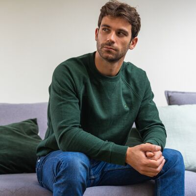 100% organic cotton Casual sweatshirt - Heather green
