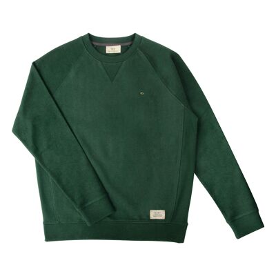 Lässiges Sweatshirt aus 100 % Bio-Baumwolle – Heidegrün