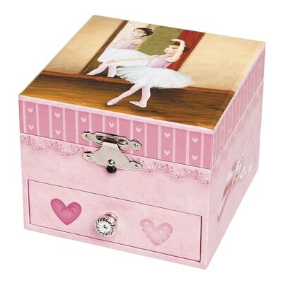 Music Box Cube Dancer in Tutu - Pink - Ballerina Figurine