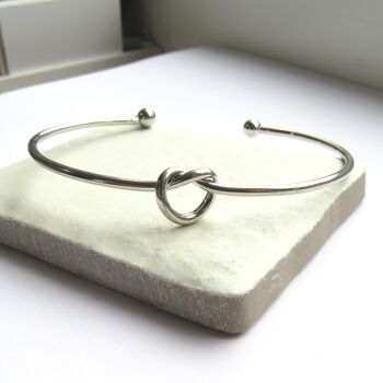 Bracelet noeud en argent 1