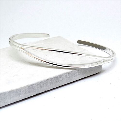 Silver Open Bangle