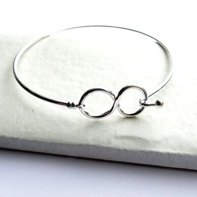 Infinity Silver Bangle