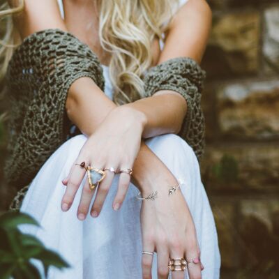 Silver Leaf Bangle