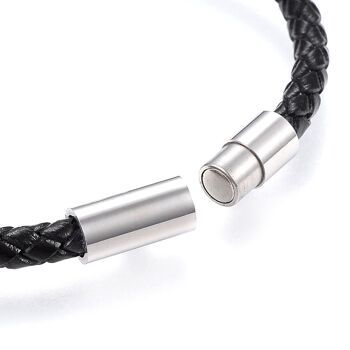 Bracelet en cuir oeil de tigre pour homme 2