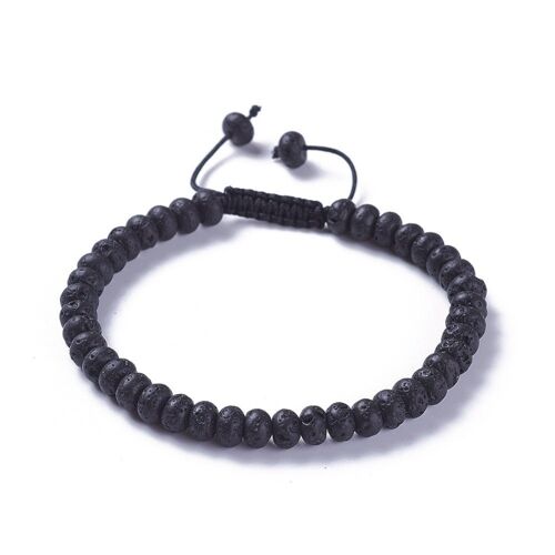 Men's Black Lava Bead Bracelet