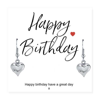 Boucles d'oreilles joyeux anniversaire - Carte de message