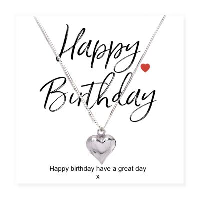 Happy Birthday Necklace - Message Card