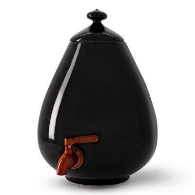 Keramikspender 5L – Porzellan-Ei – Classic Black Achtung! Wasserhahn separat erhältlich