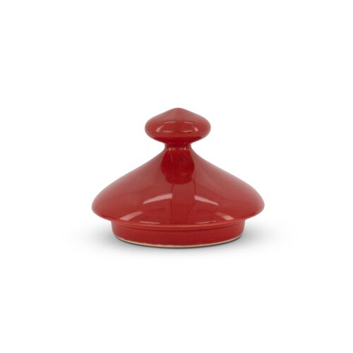 Ceramic Lid – Porcelain Egg – Passion Red