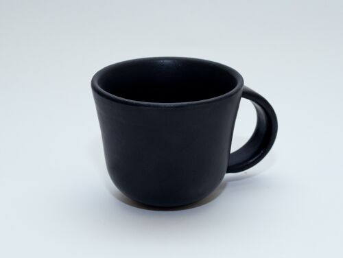 Kaffeetasse aus Steinzeug - 20cl - Matt-schwarz