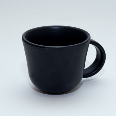 Kaffeetasse aus Steinzeug - 20cl - Matt-schwarz