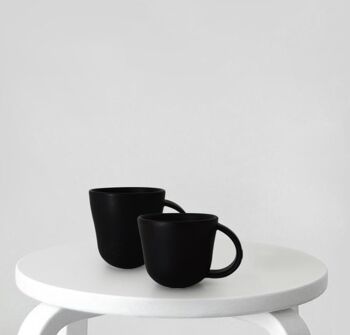 Mug à Café en Grès - 20cl - Noir Mat 4