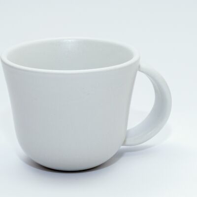 Kaffeetasse aus Steinzeug - 20cl - Matt Weiß