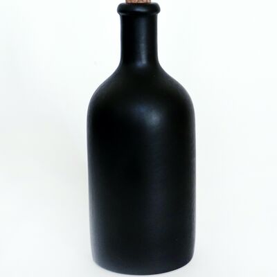 Bottiglia in gres - nero opaco