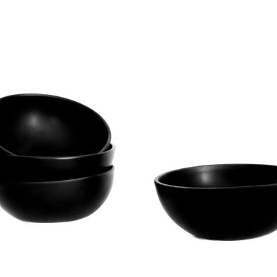 Stoneware bowl - matt black - 220ml