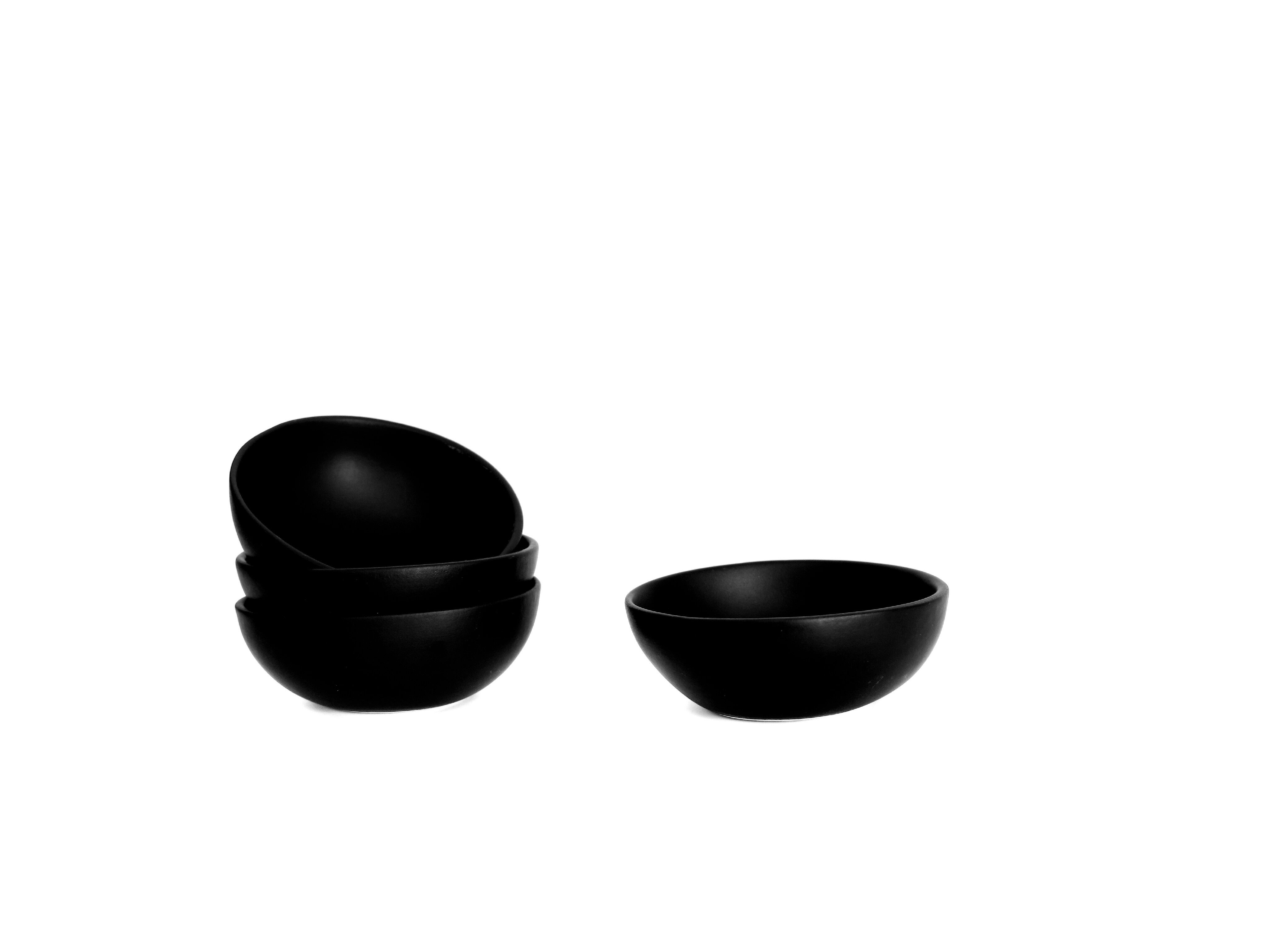 Stoneware bowl - matt black - 100ml