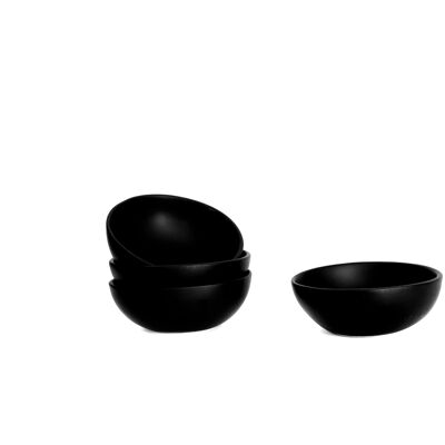 Stoneware bowl - matt black - 100ml