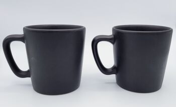 Tasse à café en grès - noir mat - 30cl 2