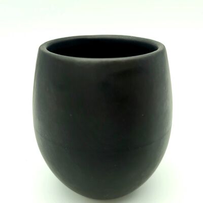 Stoneware espresso cup - matt black - 14cl