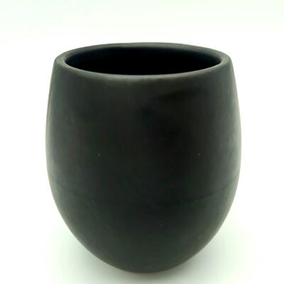 Stoneware espresso cup - matt black - 14cl