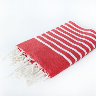 Traditional Fouta Cloth - Brest Red