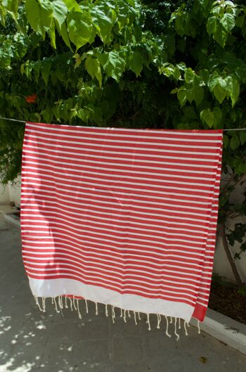 Fouta Traditionnelle - Rouge Brest 3