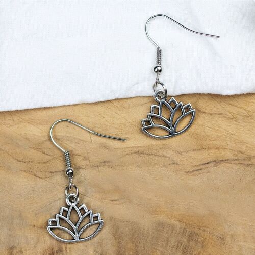 Myga Earrings - Lotus Charm