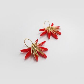 Boucles d'oreilles DRAGO rouge 3