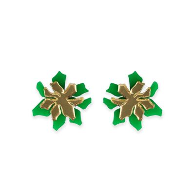 Green ROSETA earrings