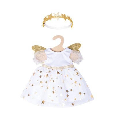 Doll dress "Guardian Angel" with star hairband, size. 35-45 cm