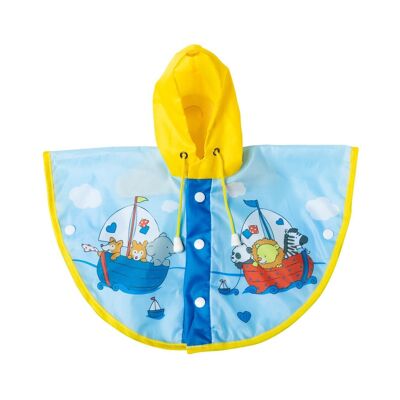 Mantella da pioggia per bambola "Amici in barca a vela", taglia. 35-45 cm