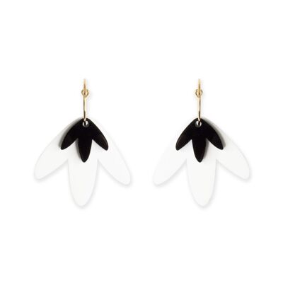 Black and white CAMPANILLA earrings