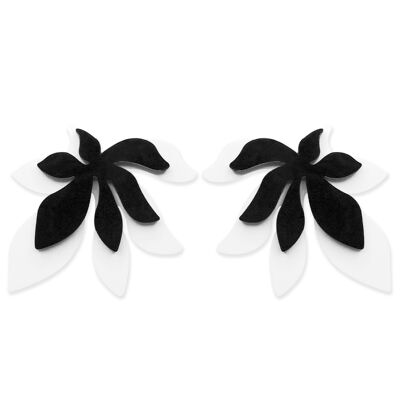 Schwarze und weiße BAOBAB-Ohrringe