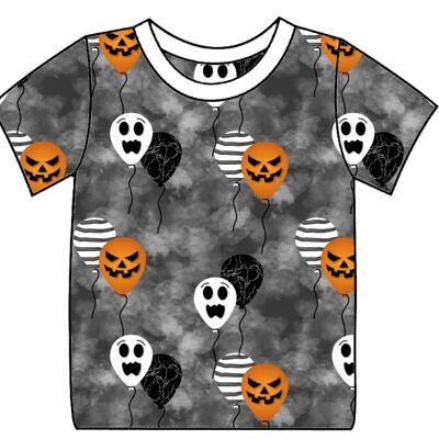 Camiseta Hecha A Mano Globo De Halloween